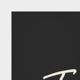 Transcendence Word of Intention Framed print 30x40 cm / 12x16″ White frame Carbon paper corner detail