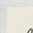 Adventurous Word of Intention Framed print 30x40 cm / 12x16″ White frame Linen paper corner detail