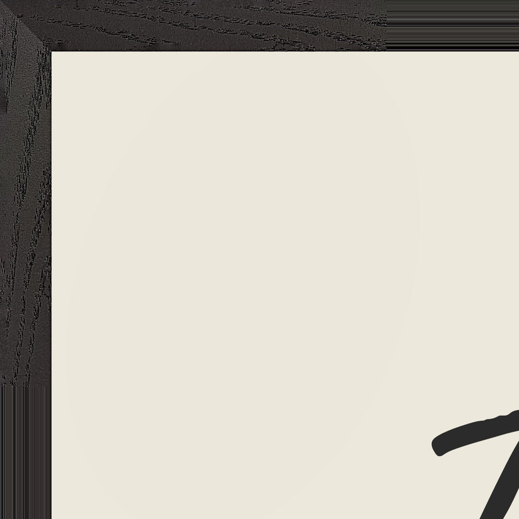 Energy Word of Intention Framed print 60x80 cm / 24x32″ Black frame Linen paper corner detail