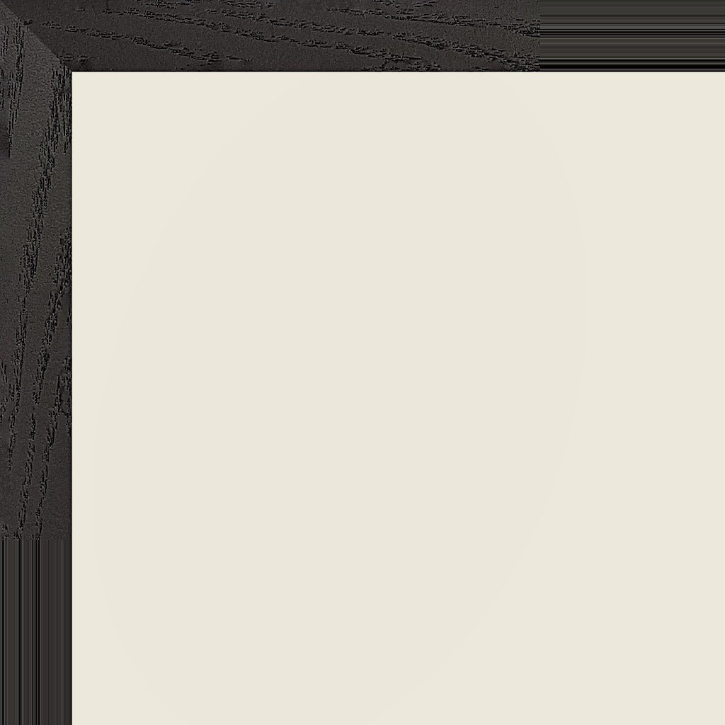 Jazzy Word of Intention Framed print 60x80 cm / 24x32″ Black frame Linen paper corner detail