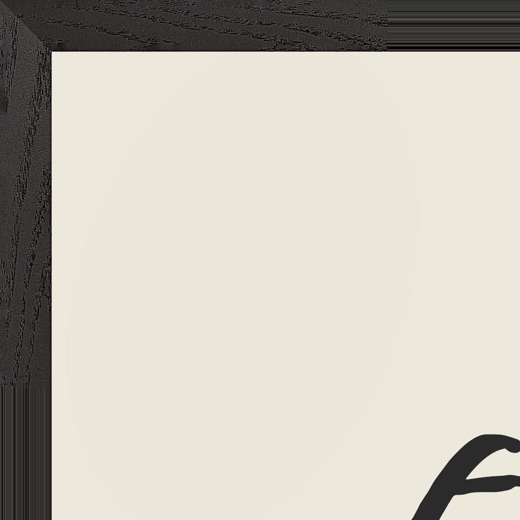 Oneness Word of Intention Framed print 60x80 cm / 24x32″ Black frame Linen paper corner detail