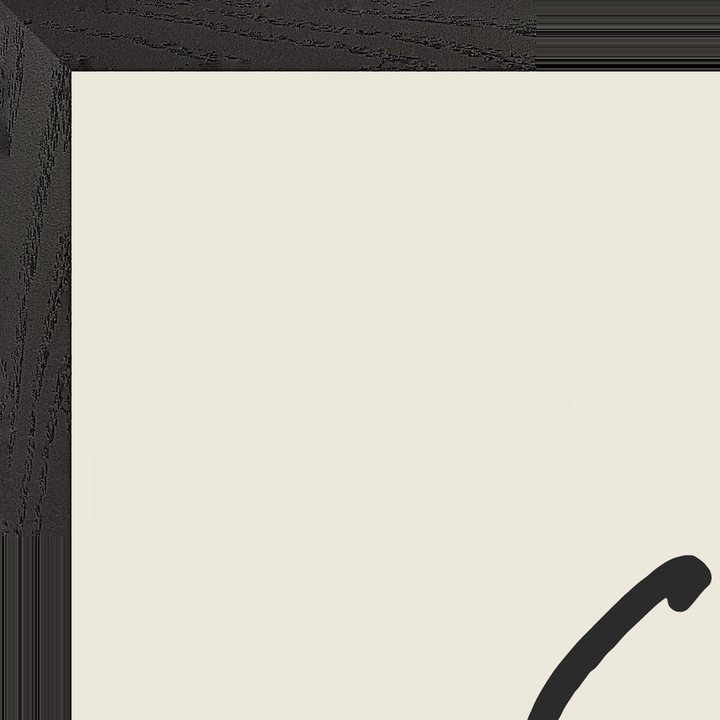 Serenity Word of Intention Framed print 60x80 cm / 24x32″ Black frame Linen paper corner detail