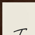 Transcendence Word of Intention Framed print 60x80 cm / 24x32″ Dark wood frame Linen paper corner detail