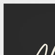 Abundance Word of Intention Framed print 60x80 cm / 24x32″ White frame Carbon paper corner detail