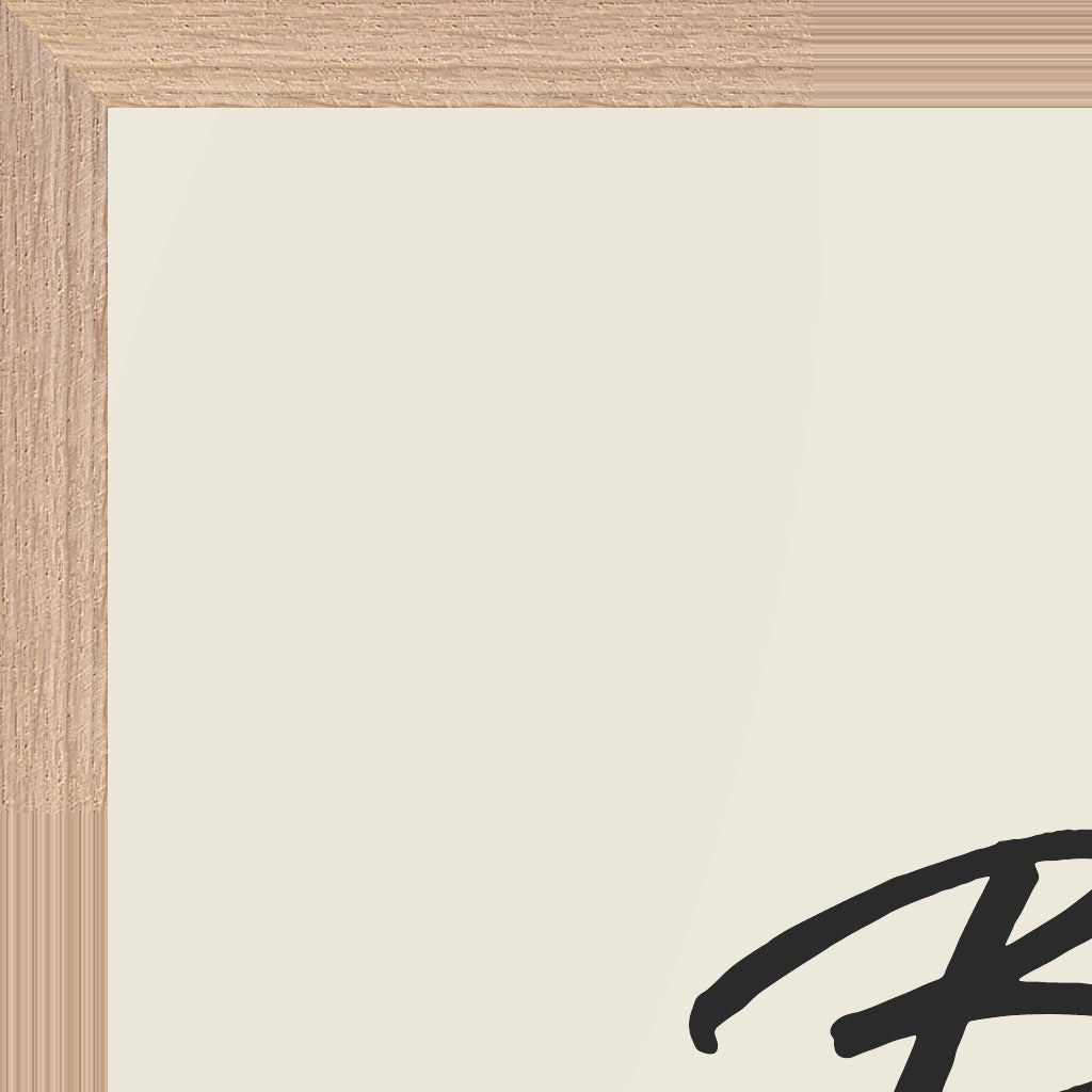 Balance Word of Intention Framed print 60x80 cm / 24x32″ Wood frame Linen paper corner detail