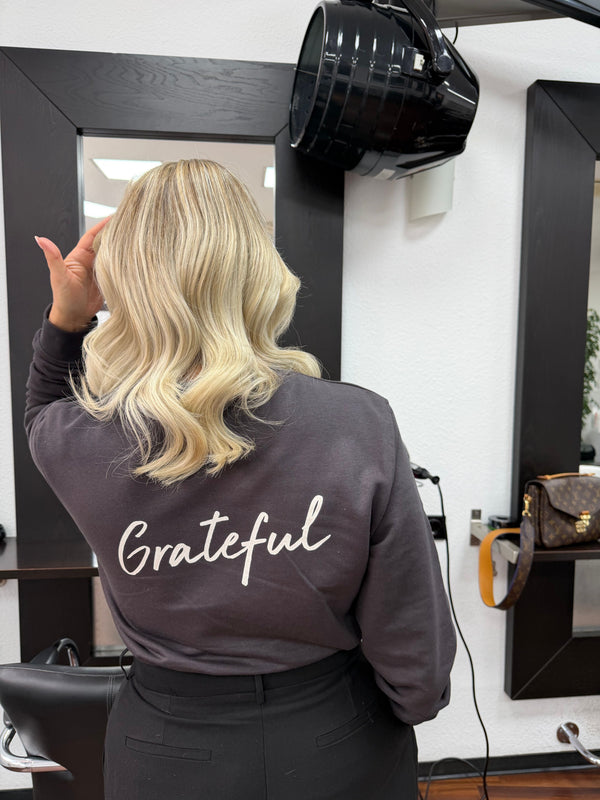 Teuta Van De Wouw wearing the Word of Intention Grateful with Photo Art Circle of Life