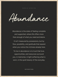 Abundance Word of Intention Framed print 60x80 cm / 24x32″ Wood frame Carbon paper