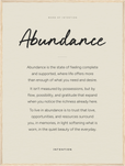 Abundance Word of Intention Framed print 60x80 cm / 24x32″ Wood frame Linen paper