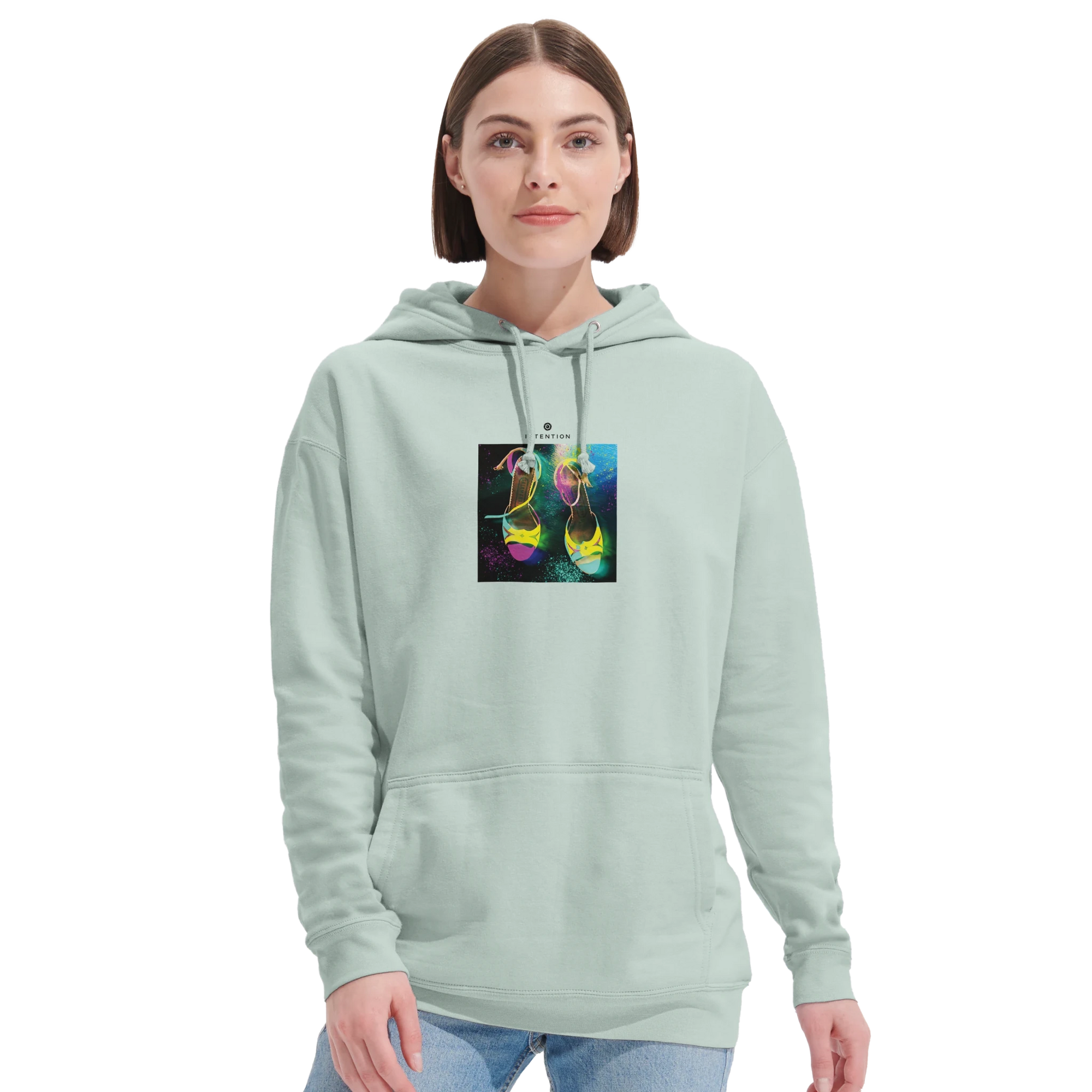 Adventurous - "Dancing in Colours" Hoodie creamy green XS 23
