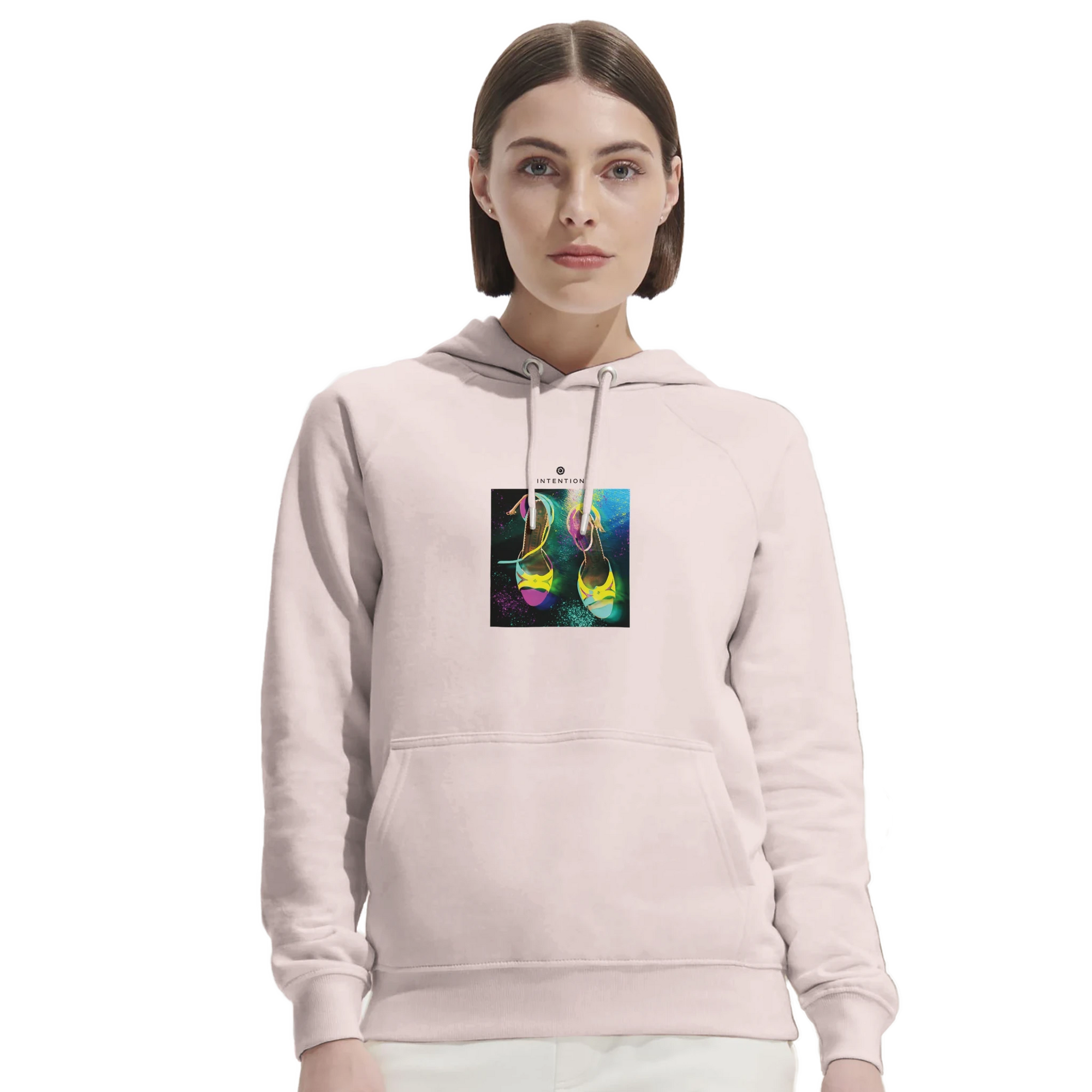 Adventurous - "Dancing in Colours" Hoodie Pale Pink XS 18