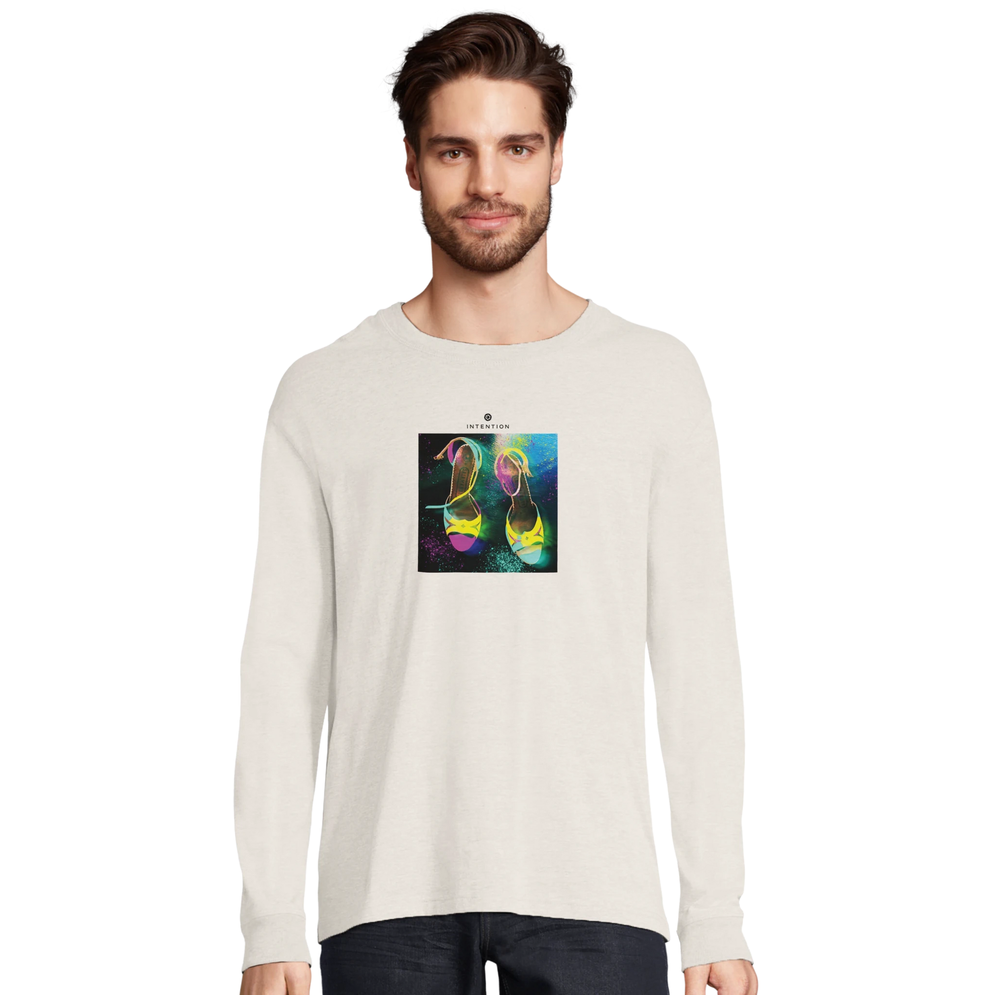 Adventurous - "Dancing in Colours" Long sleeve Off White XS 18