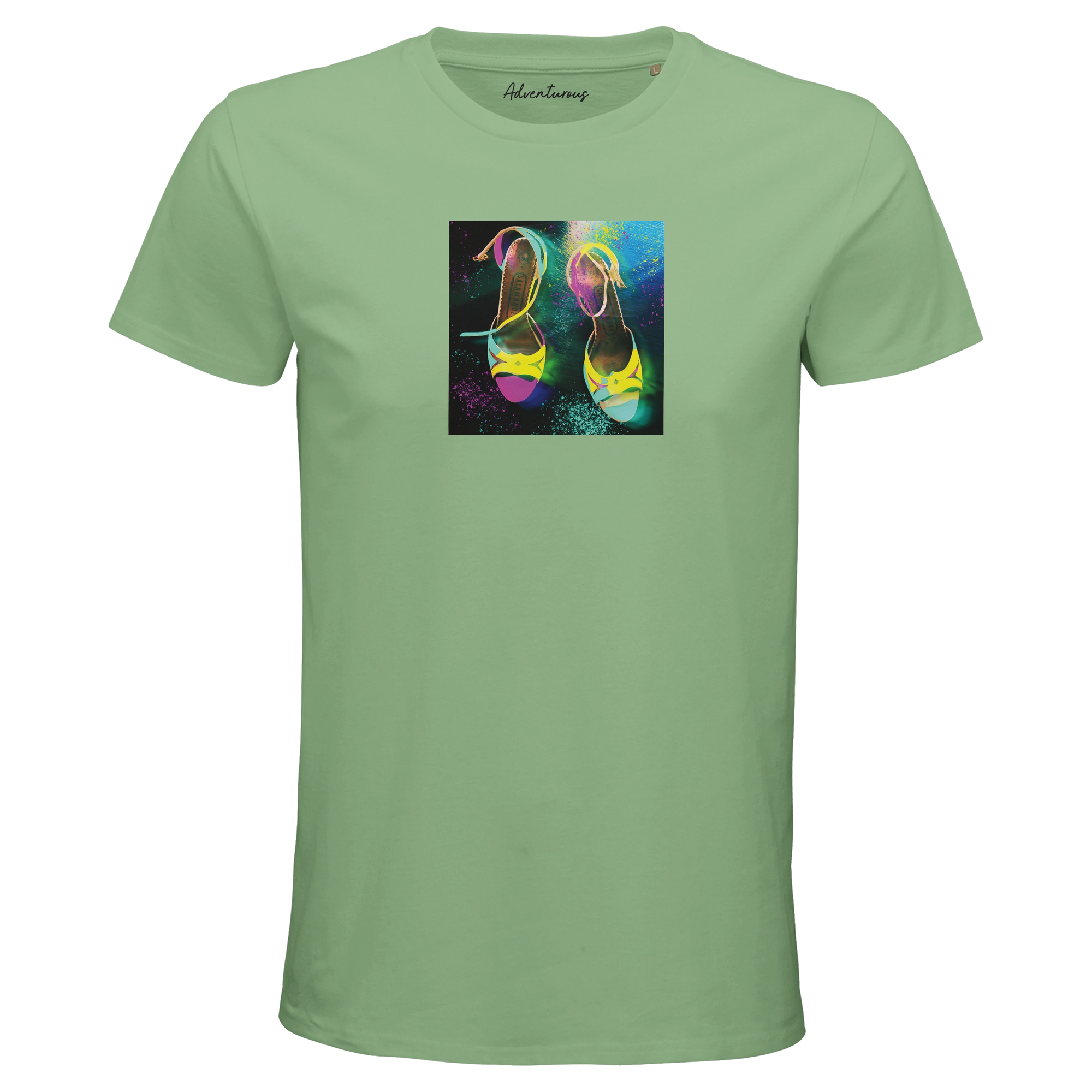Adventurous - "Dancing in Colours" T-shirt apple green 1