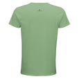 Adventurous Dancing in Colours Organic Men's Fitted T-shirt apple green flat back