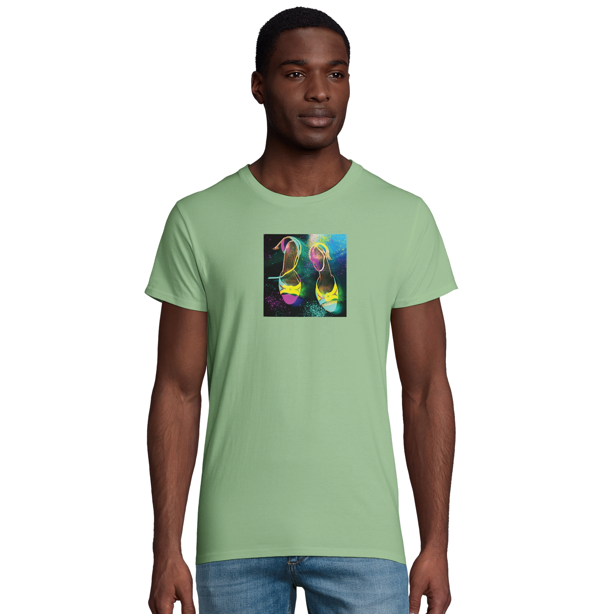 Adventurous - "Dancing in Colours" T-shirt apple green 4
