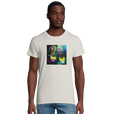 Adventurous Dancing in Colours Organic Men's Fitted T-shirt Ash model front