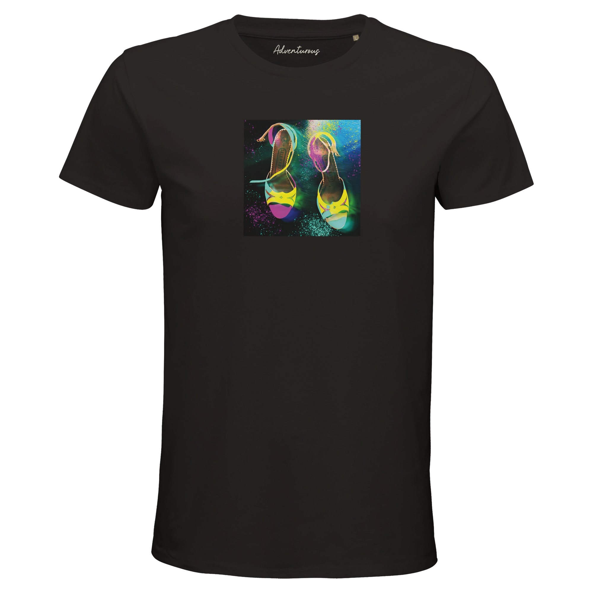 Adventurous - "Dancing in Colours" T-shirt Deep Black 1