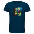 Adventurous Dancing in Colours Organic Men's Fitted T-shirt denim flat front