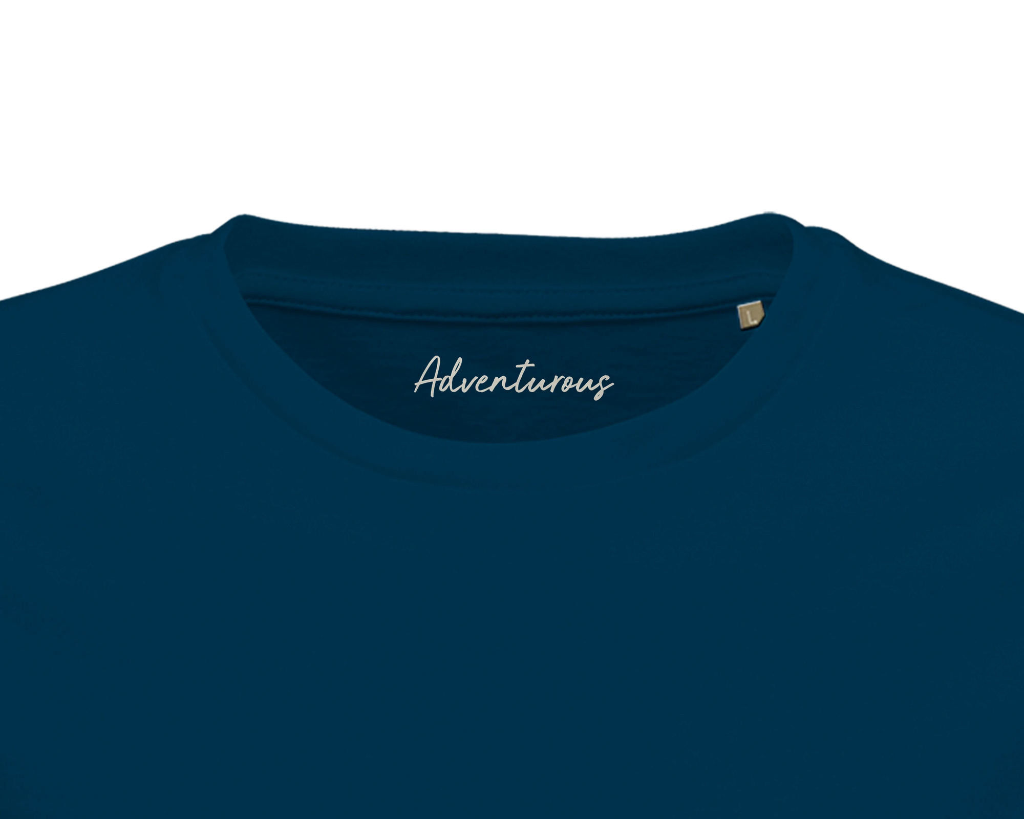 Adventurous Dancing in Colours Organic Men's Fitted T-shirt denim inside neck