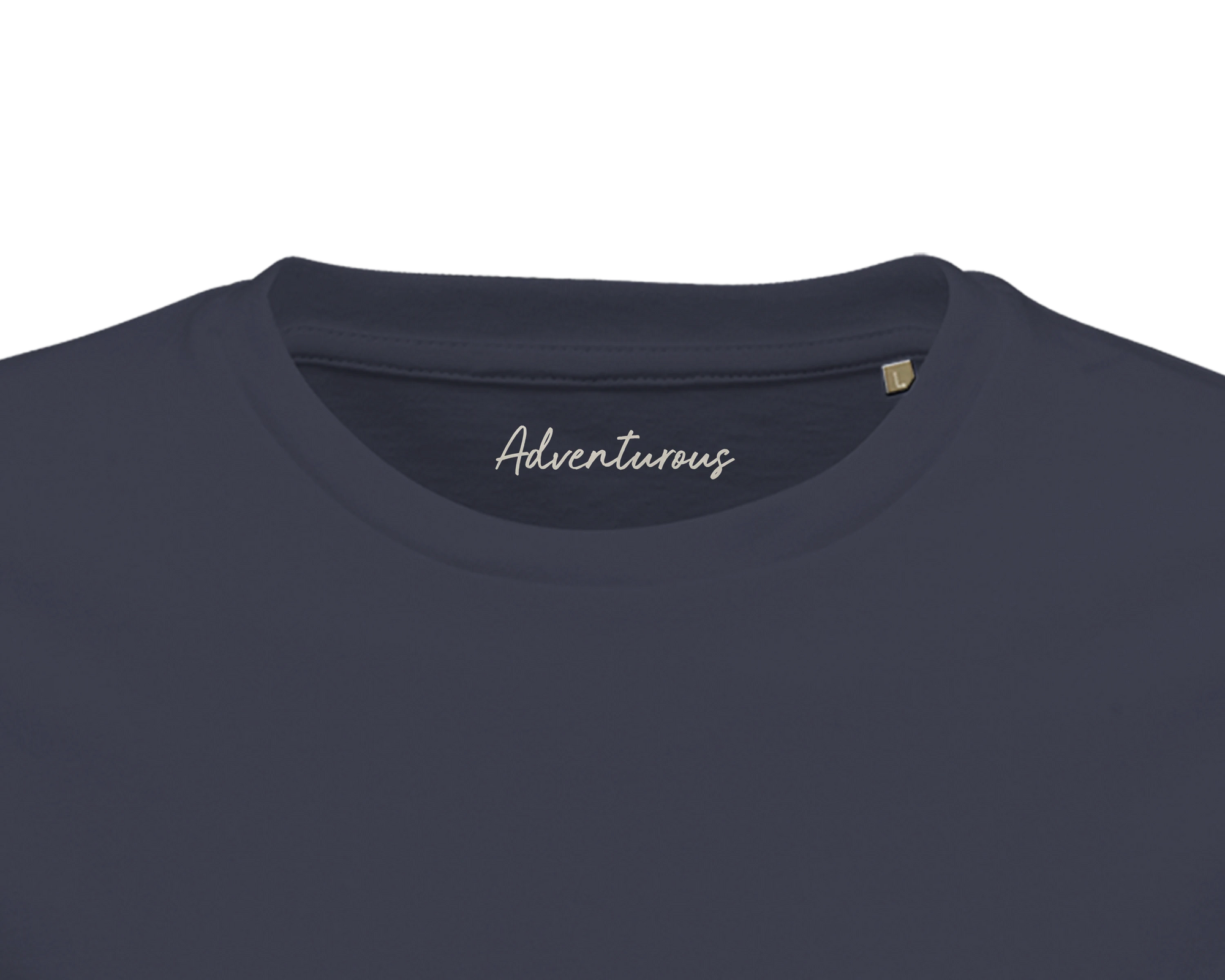 Adventurous Dancing in Colours Organic Men's Fitted T-shirt mouse grey inside neck