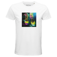 Adventurous Dancing in Colours Organic Men's Fitted T-shirt White flat front