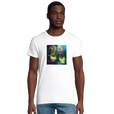 Adventurous Dancing in Colours Organic Men's Fitted T-shirt White model front