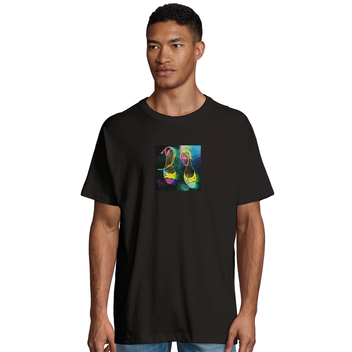 Adventurous - "Dancing in Colours" T-shirt Deep Black 4