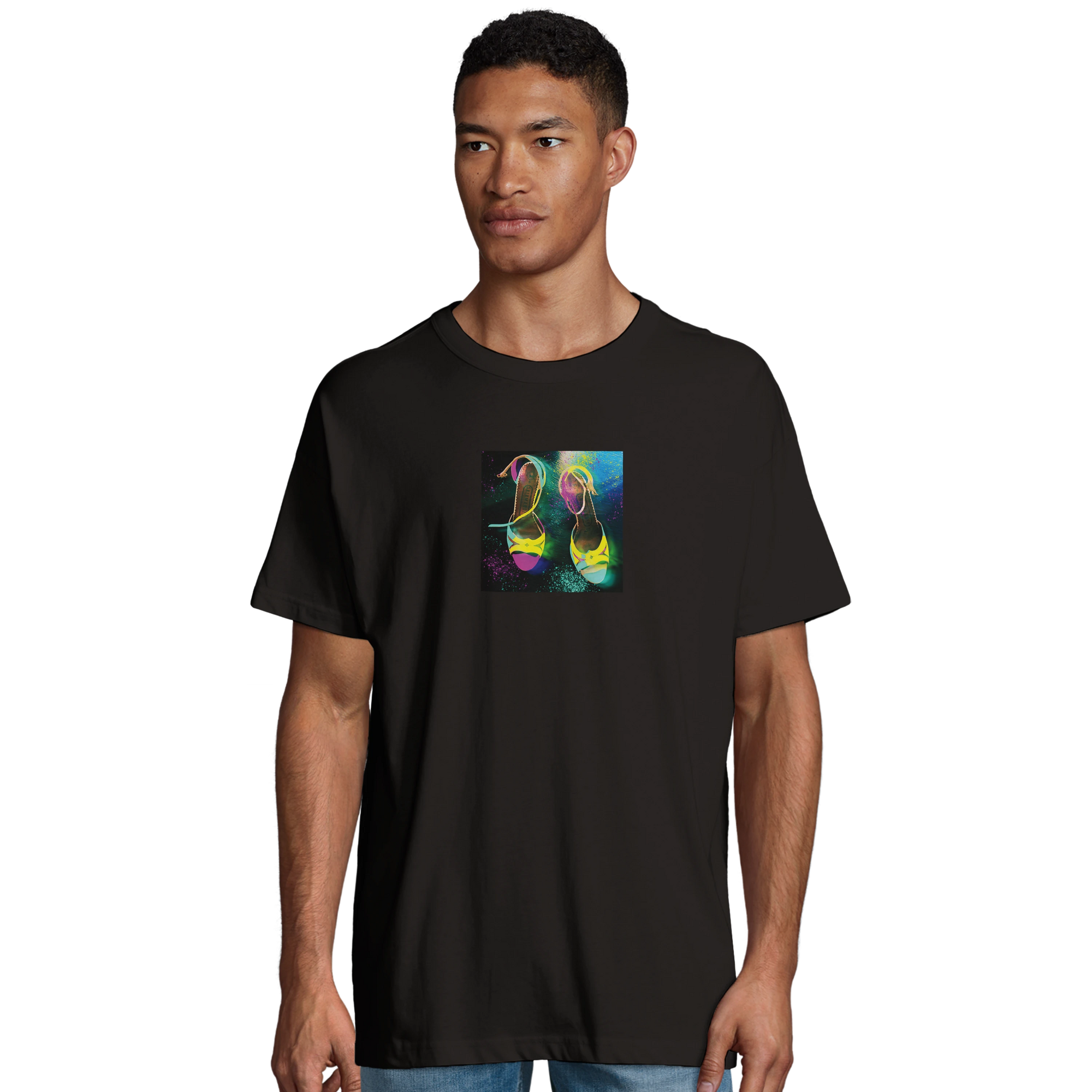 Adventurous - "Dancing in Colours" T-shirt Deep Black 4