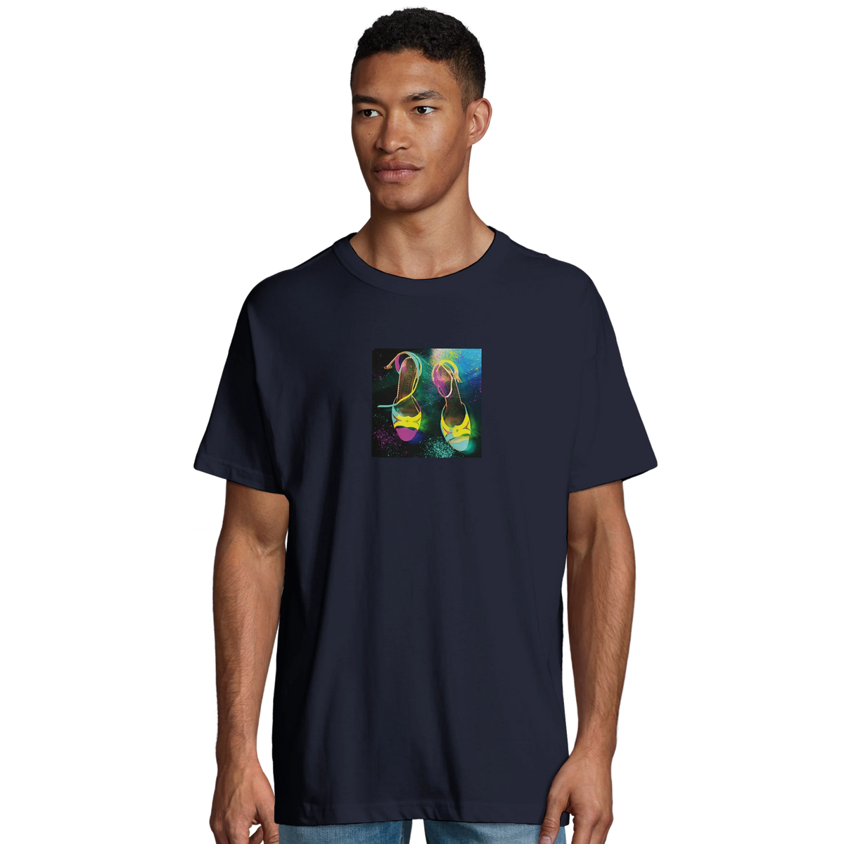Adventurous - "Dancing in Colours" T-shirt French Navy 4