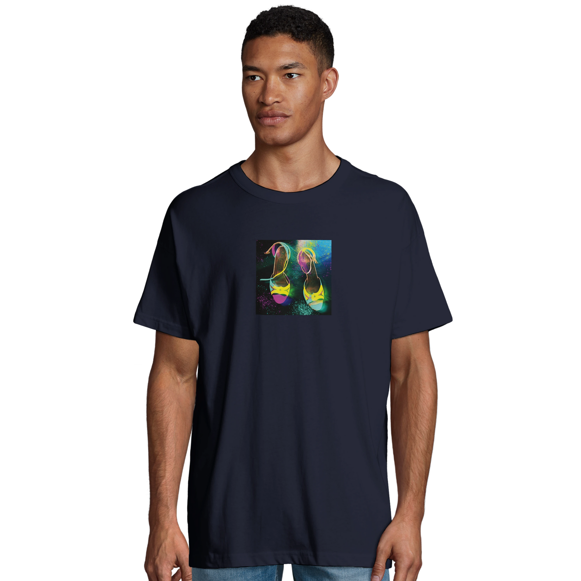 Adventurous - "Dancing in Colours" T-shirt French Navy 4