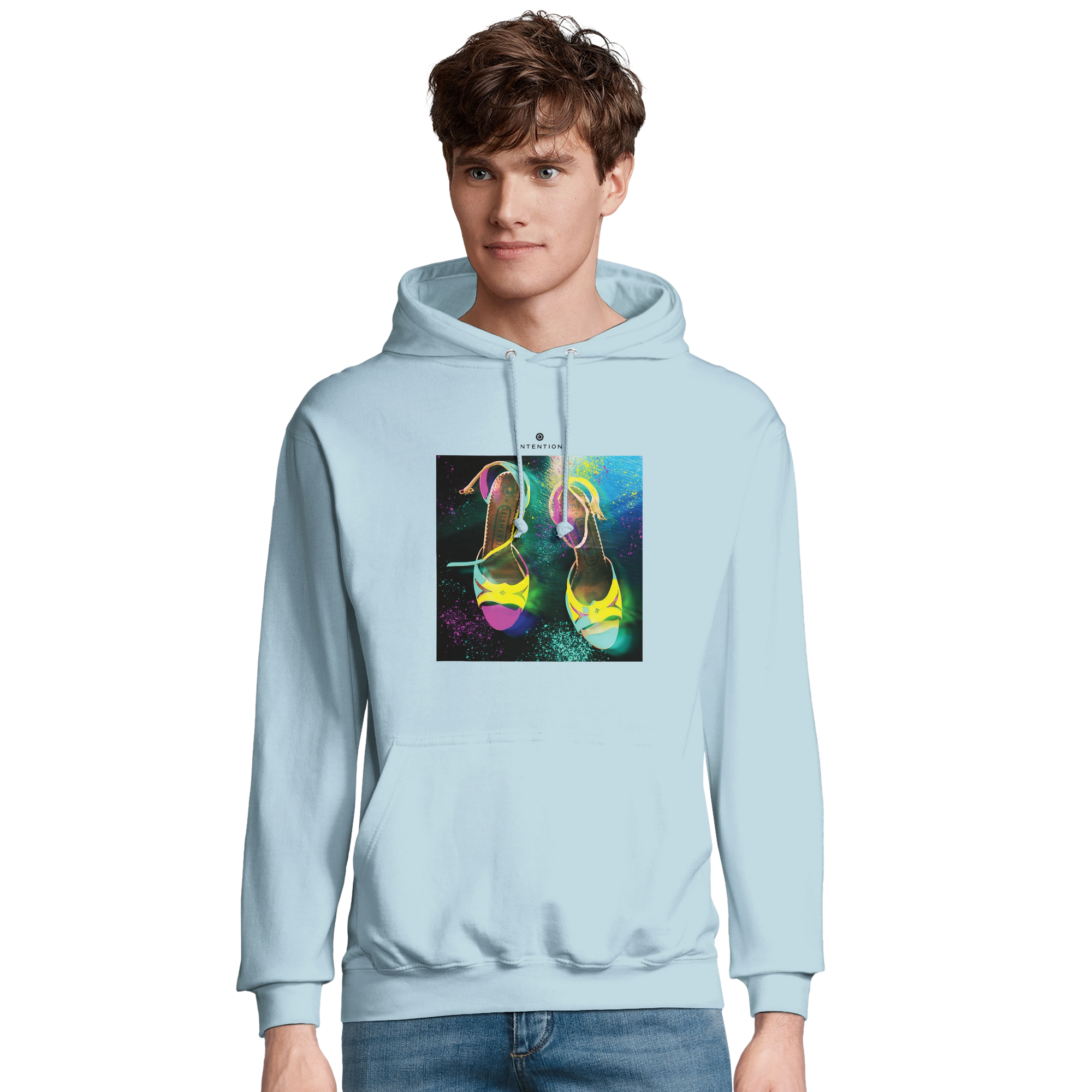 Adventurous - "Dancing in Colours" Hoodie creamy blue 3