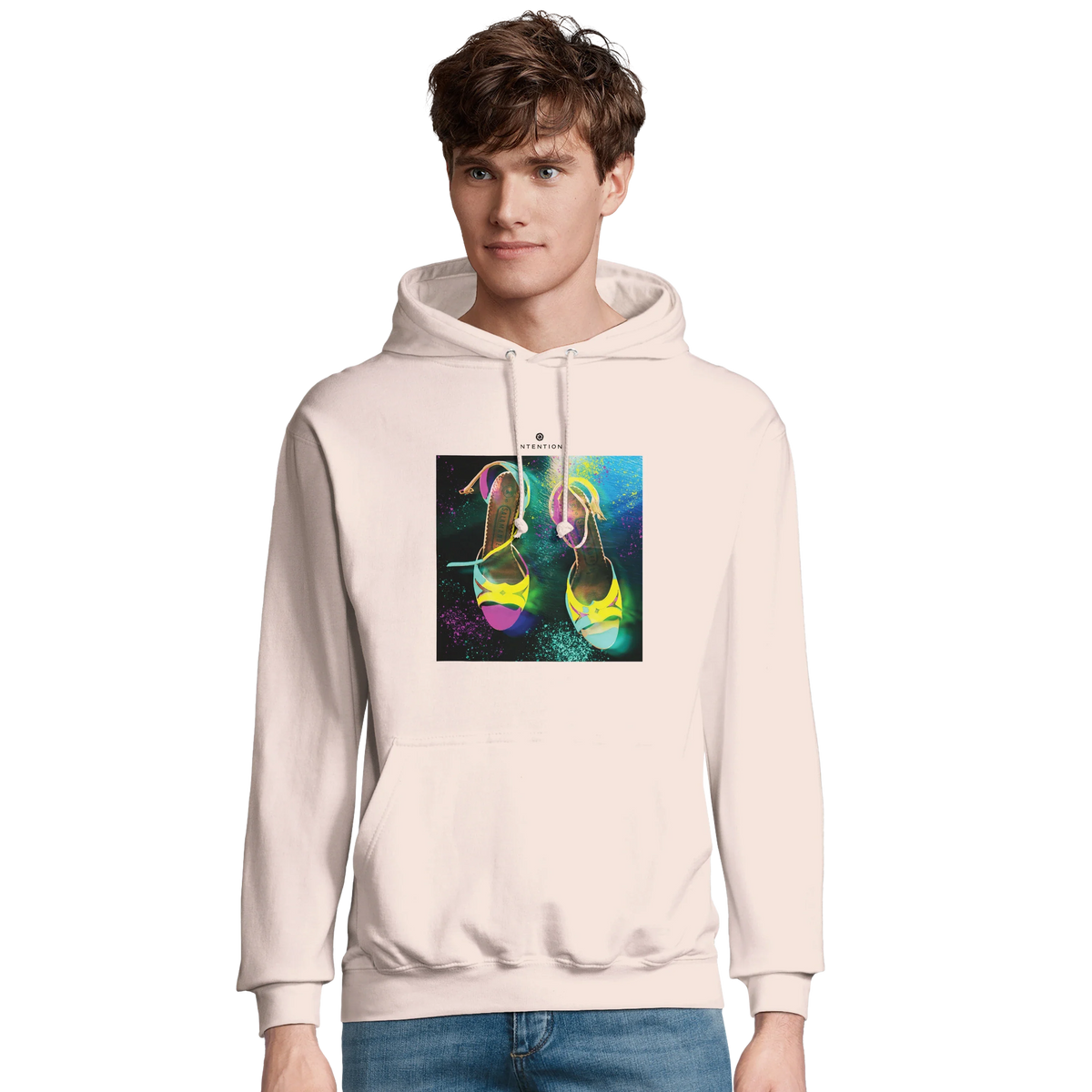 Adventurous - "Dancing in Colours" Hoodie creamy pink 3