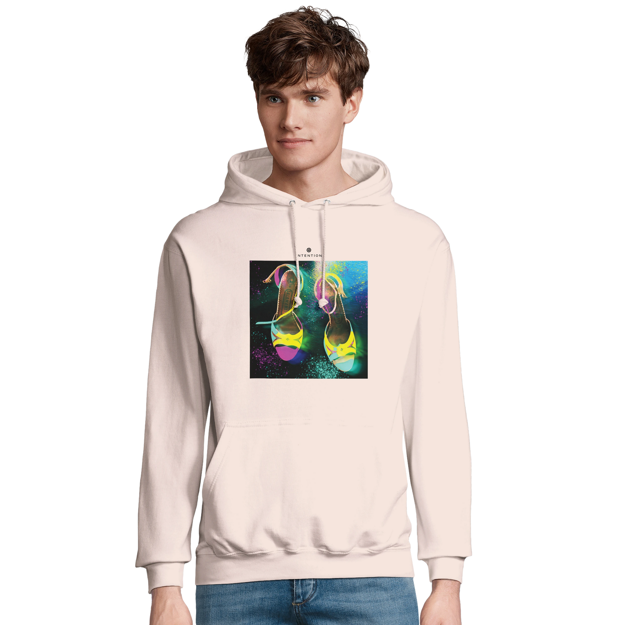 Adventurous - "Dancing in Colours" Hoodie creamy pink 3