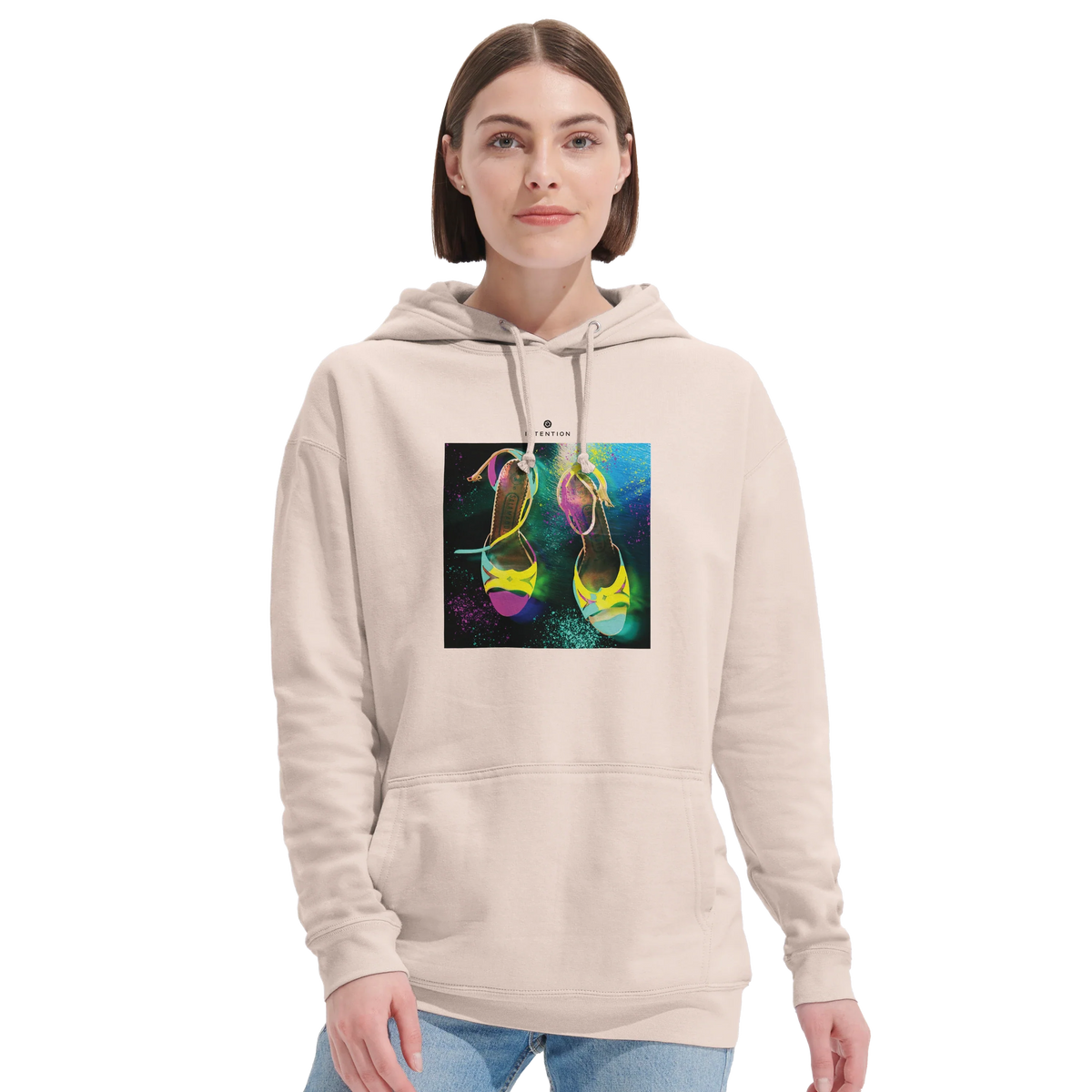 Adventurous - "Dancing in Colours" Hoodie creamy pink 5