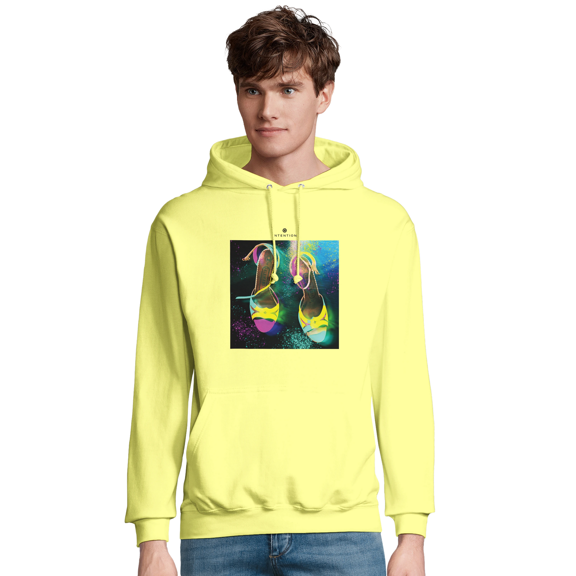 Adventurous - "Dancing in Colours" Hoodie Light Yellow 3