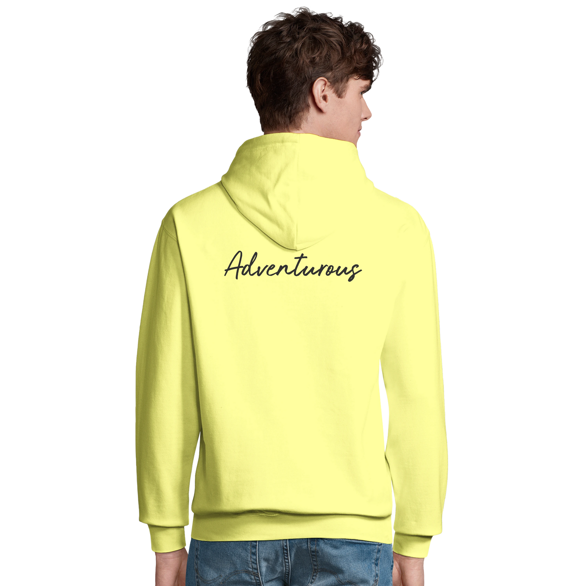 Adventurous - "Dancing in Colours" Hoodie Light Yellow 4