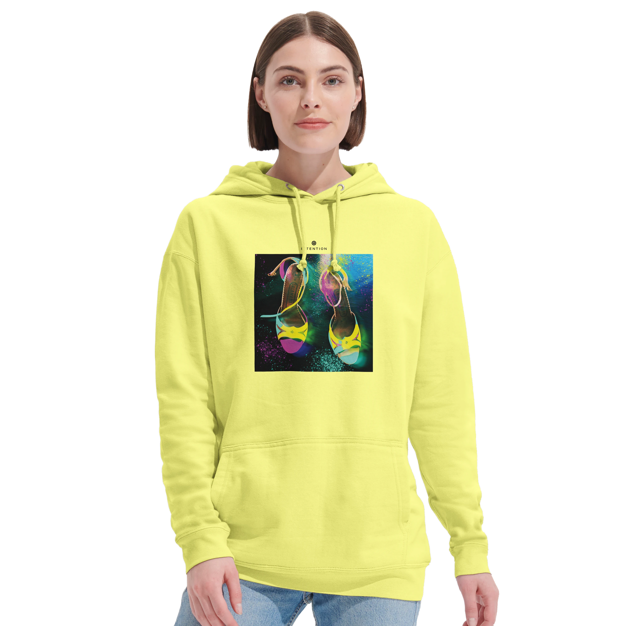 Adventurous - "Dancing in Colours" Hoodie Light Yellow 5