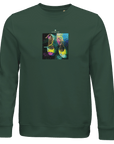Adventurous - "Dancing in Colours" Sweatshirt Bottle Green XS 22