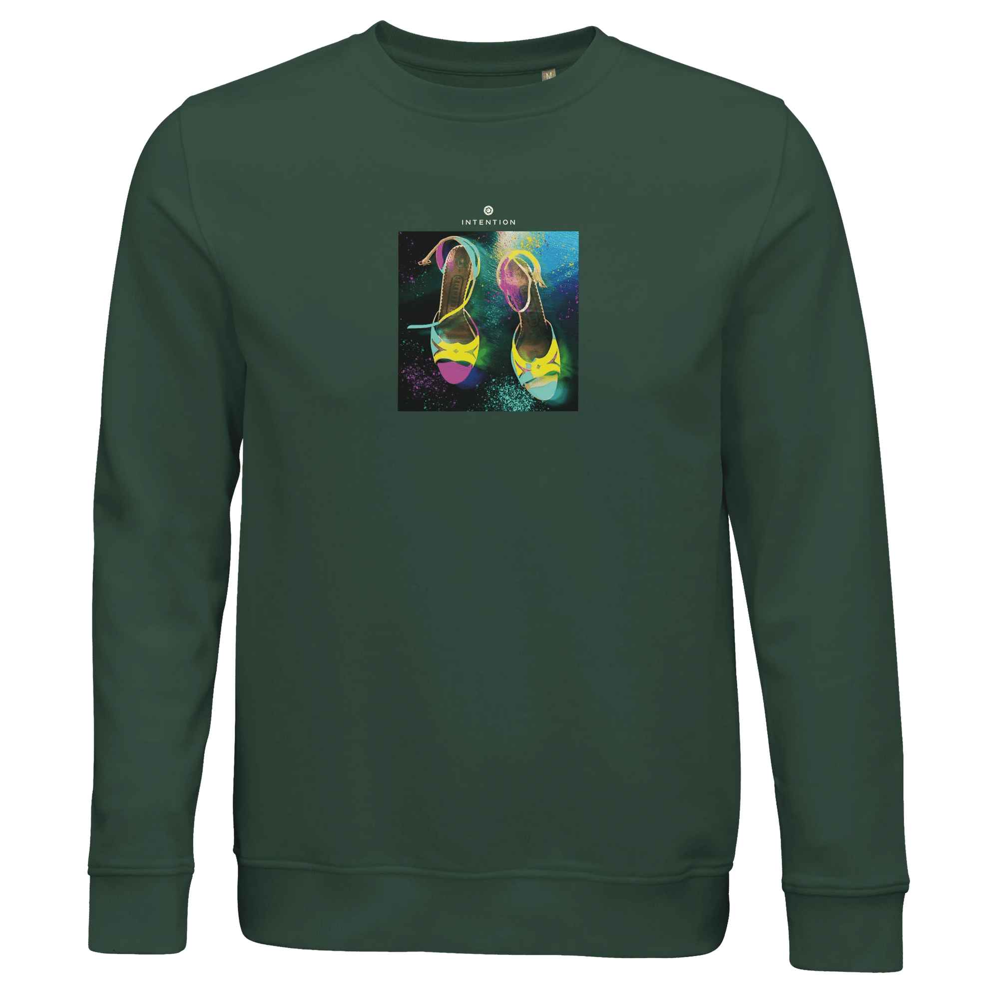 Adventurous - "Dancing in Colours" Sweatshirt Bottle Green XS 22
