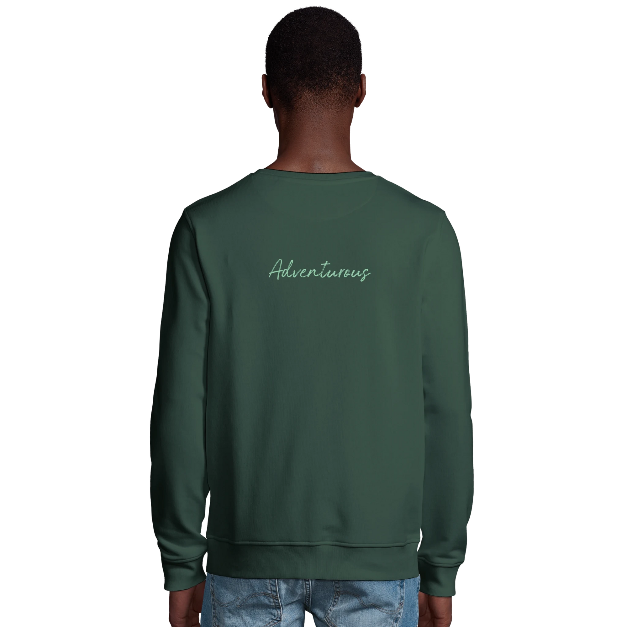 Adventurous - "Dancing in Colours" Sweatshirt Bottle Green XS 25