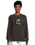 Adventurous - "Dancing in Colours" Sweatshirt deep charcoal grey XS 14