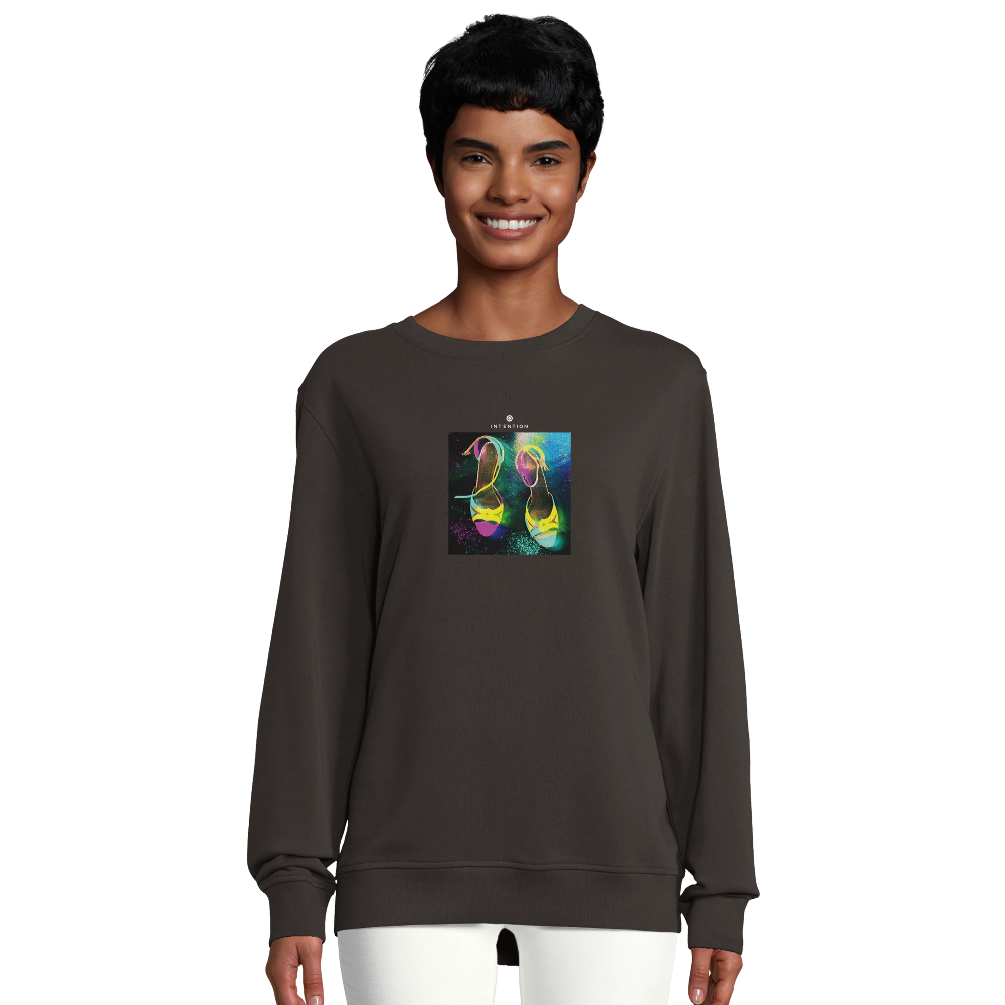 Adventurous - "Dancing in Colours" Sweatshirt deep charcoal grey XS 14