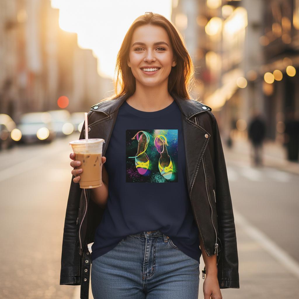 Adventurous - "Dancing in Colours" T-shirt French Navy XS 7