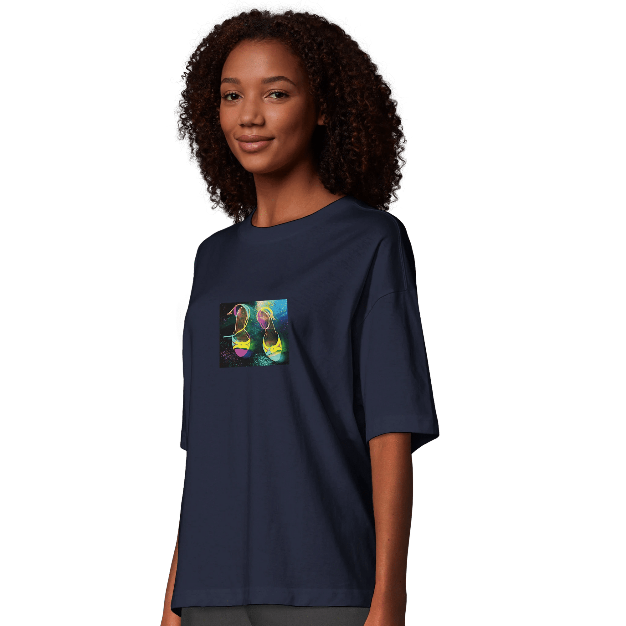 Adventurous - "Dancing in Colours" T-shirt French Navy XS 9