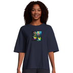 Adventurous - "Dancing in Colours" T-shirt French Navy XS 4