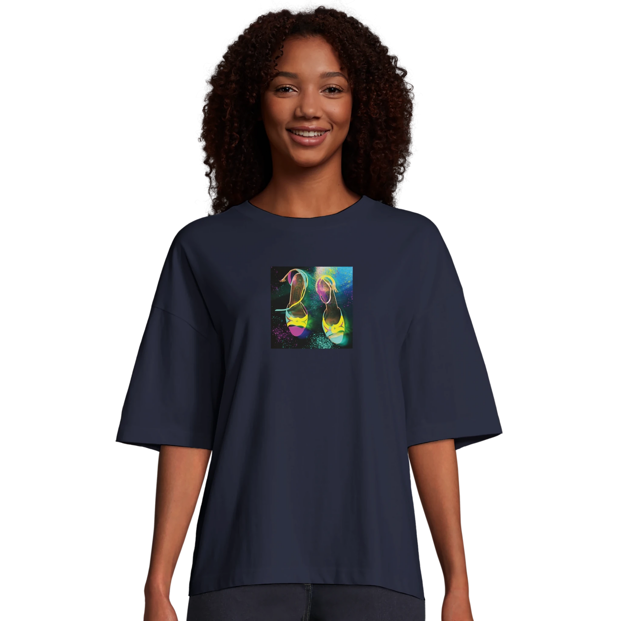 Adventurous - "Dancing in Colours" T-shirt French Navy XS 12