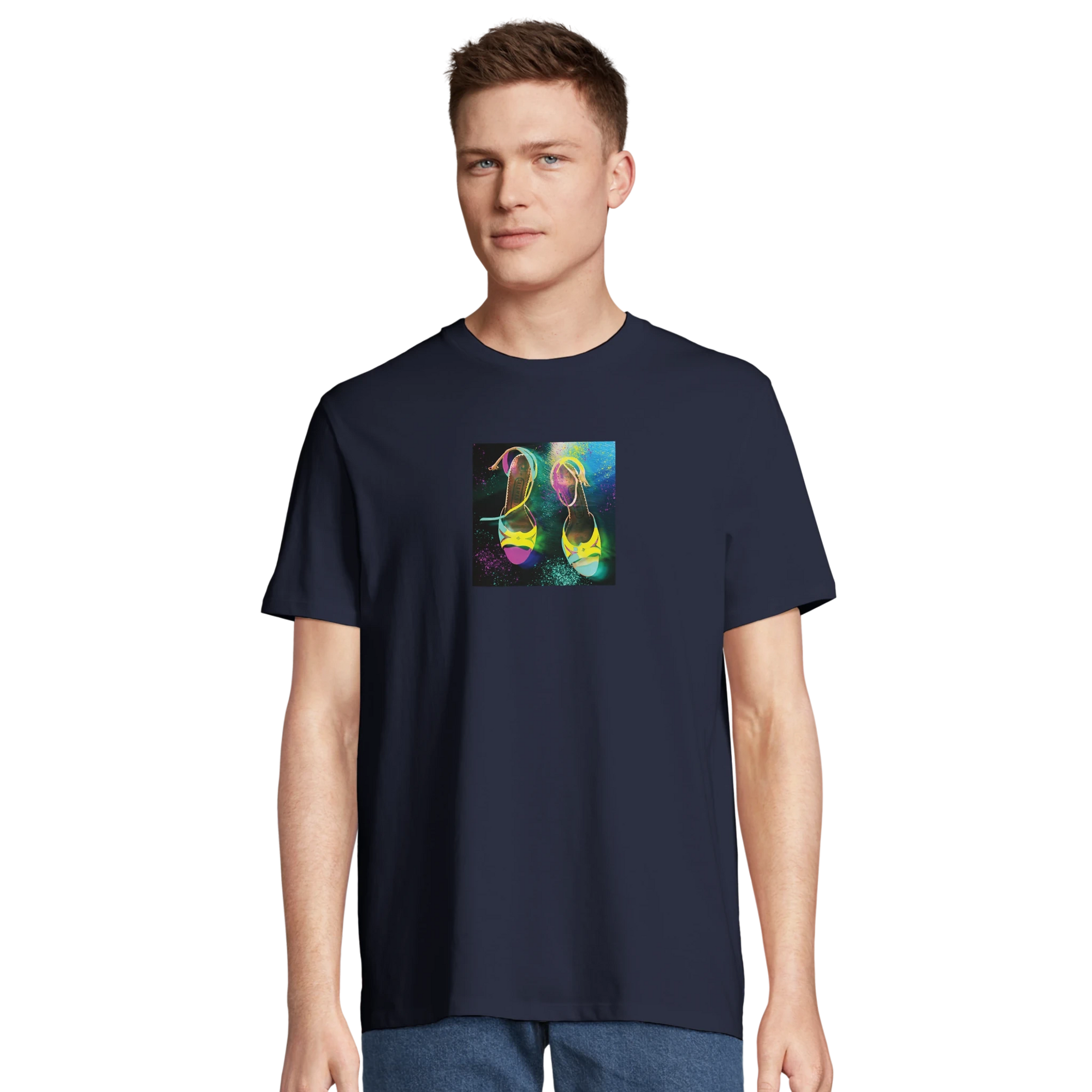 Adventurous - "Dancing in Colours" T-shirt French Navy XS 36