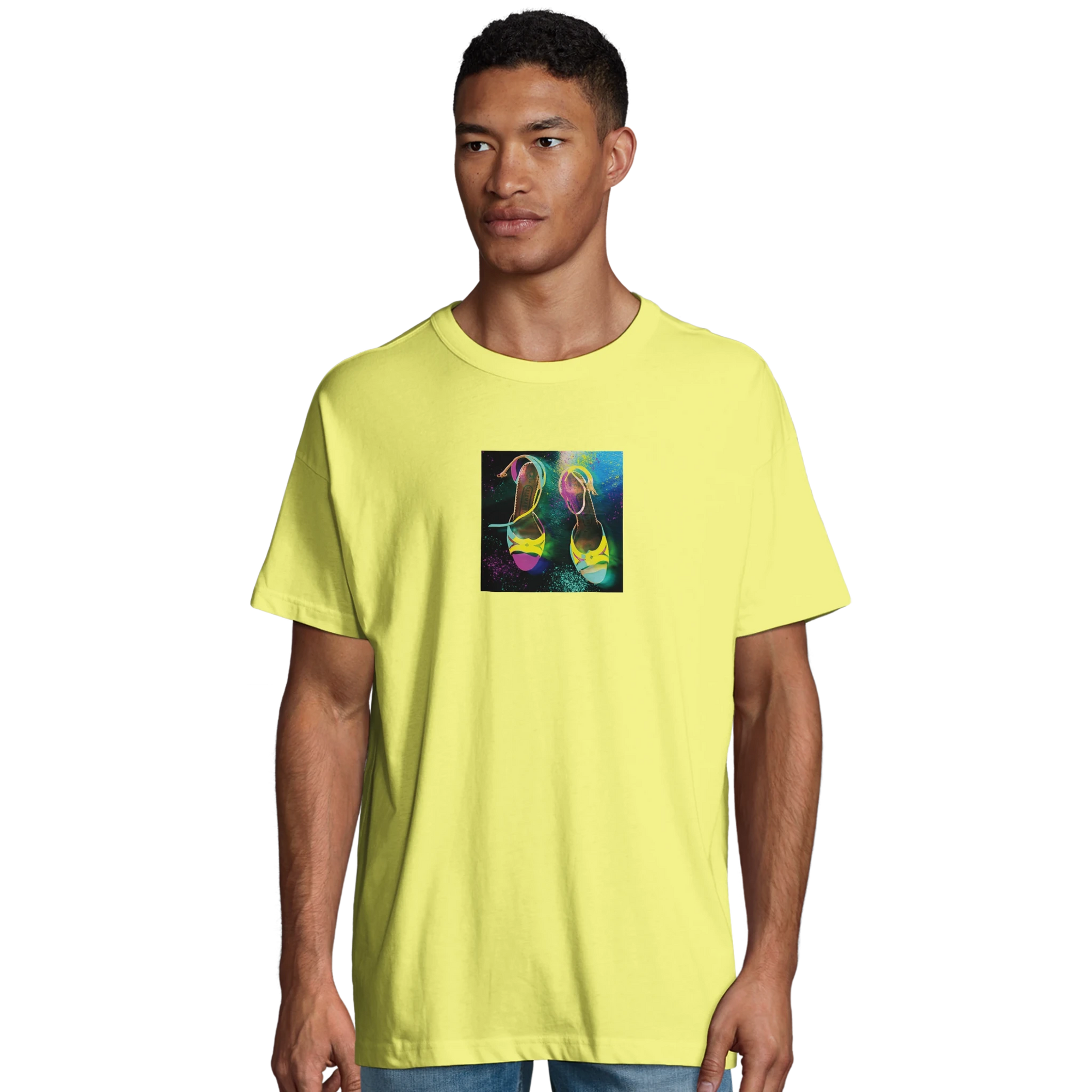 Adventurous - "Dancing in Colours" T-shirt Light Yellow S 32