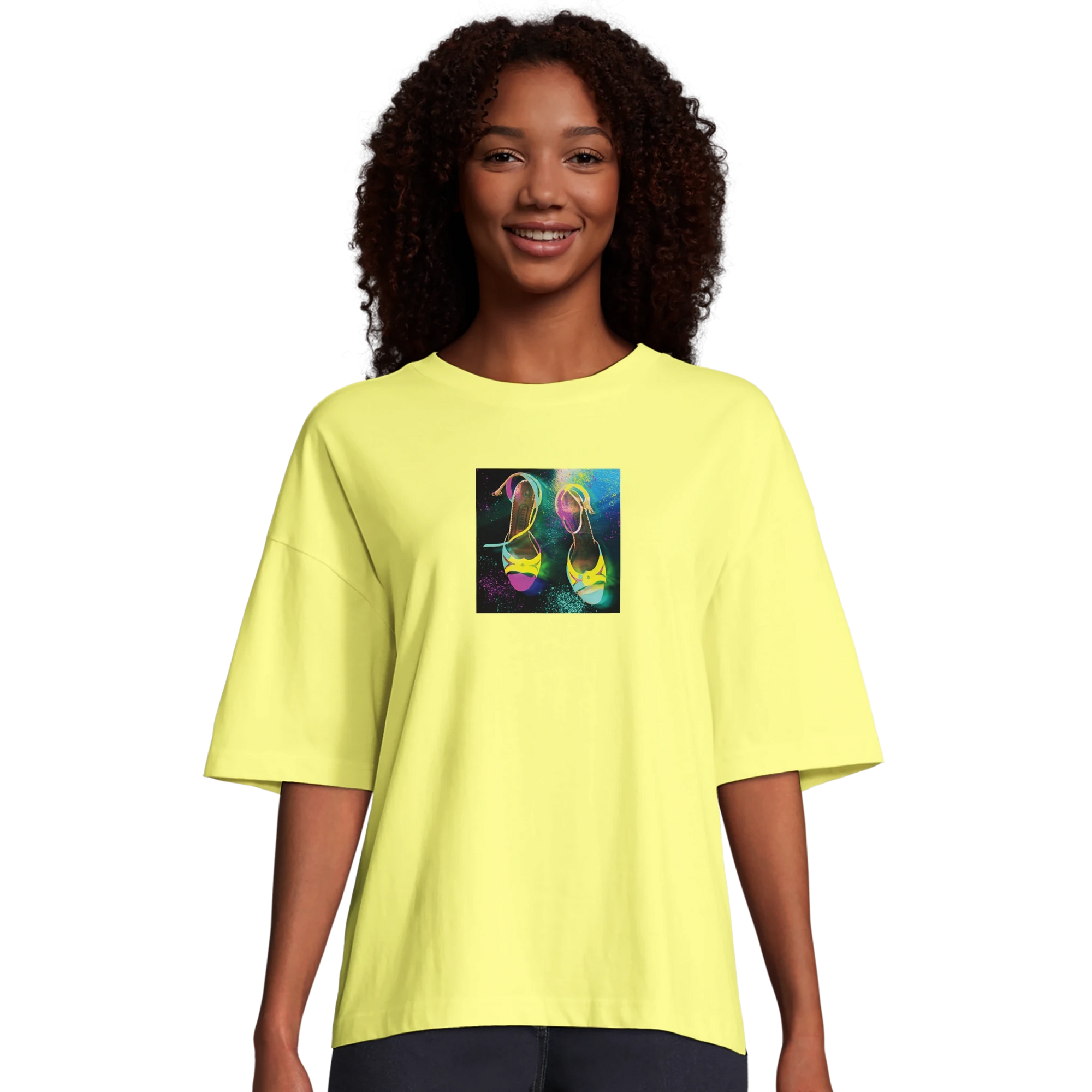 Adventurous - "Dancing in Colours" T-shirt Light Yellow XS 27