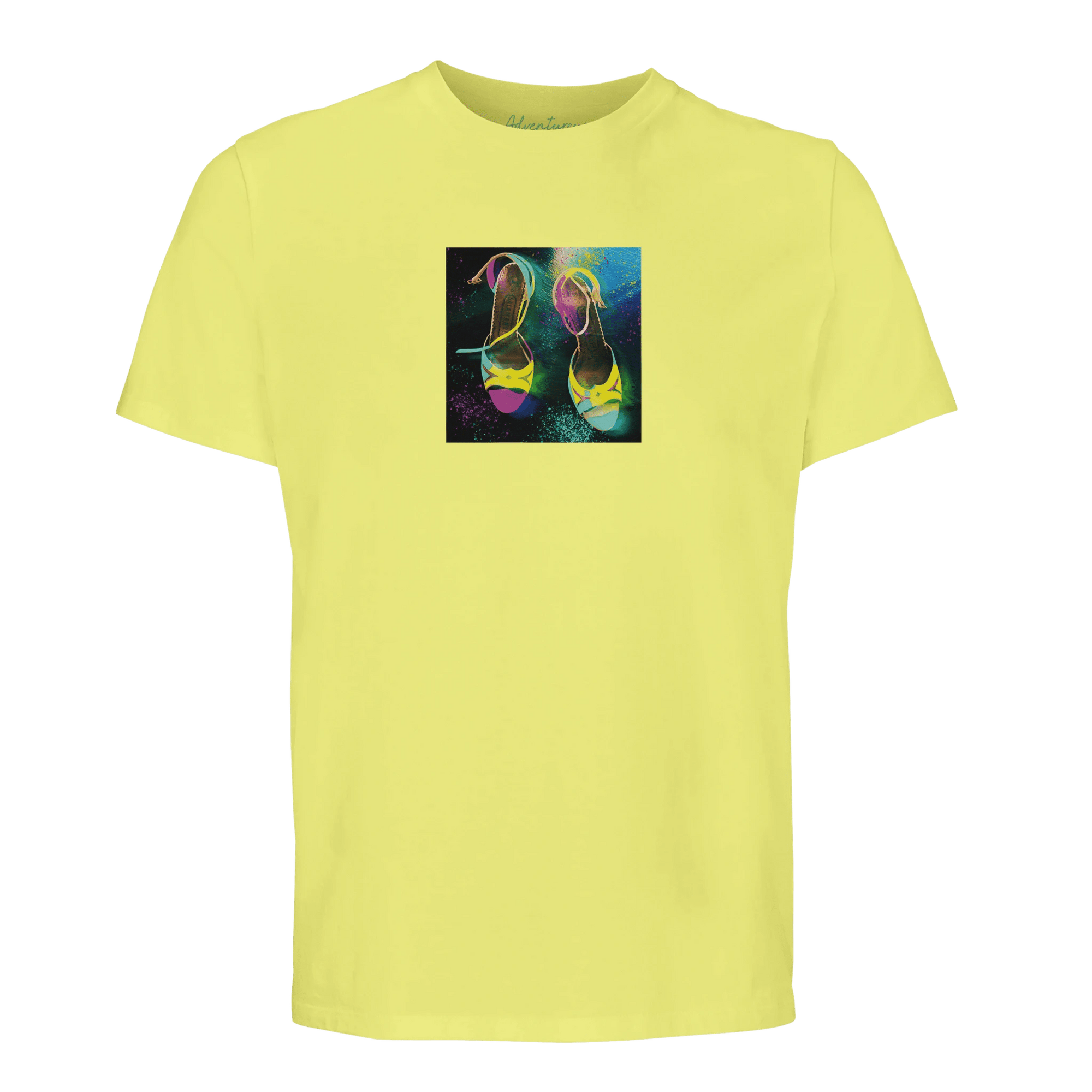 Adventurous - "Dancing in Colours" T-shirt Light Yellow XS 4