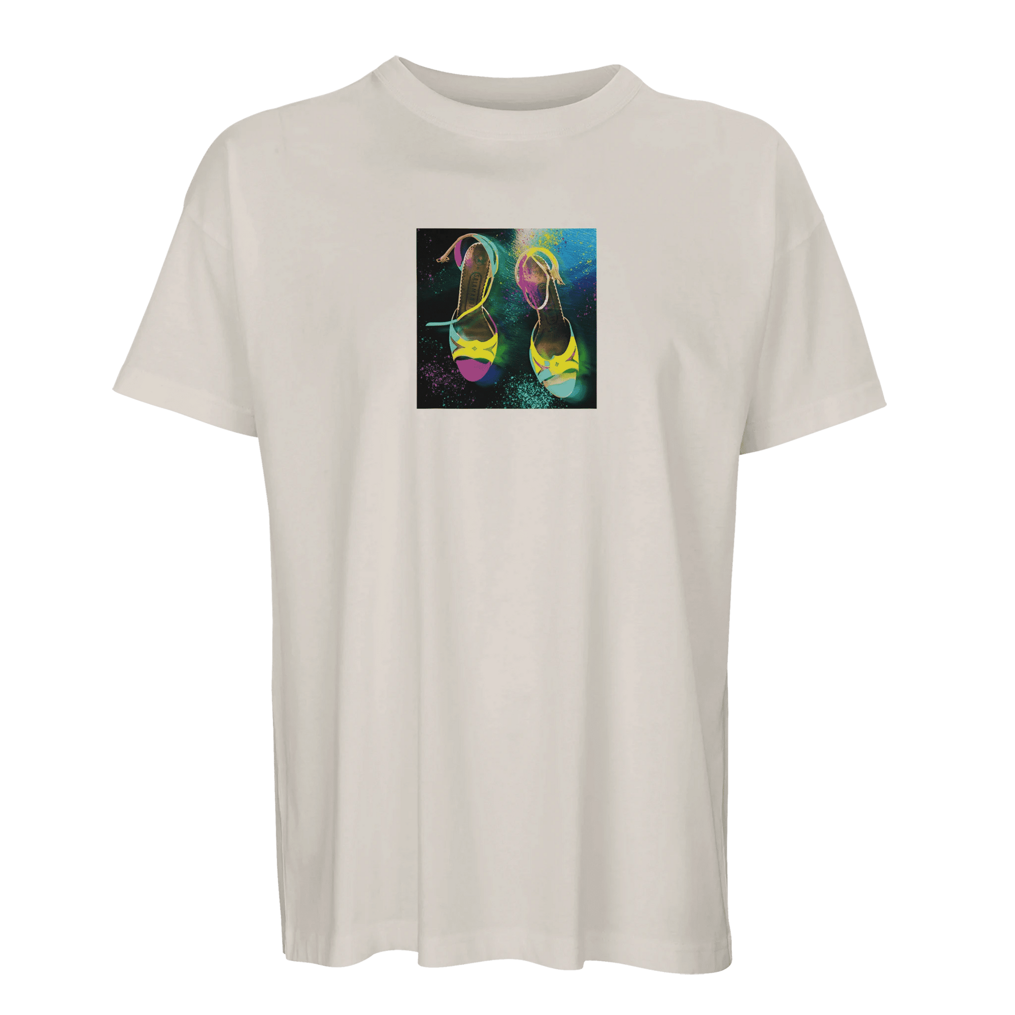 Adventurous - "Dancing in Colours" T-shirt Off White S 19